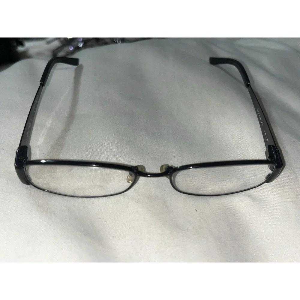 Vogue VO3745-B 352 Black Silver Chip Style Paint Metal Designer Eyeglasses 53-16